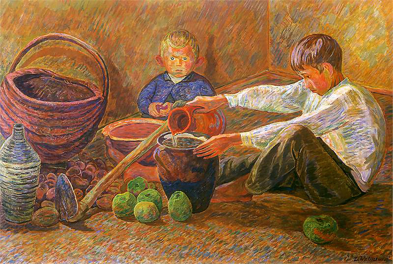 Zygmunt Waliszewski Boys and still life.